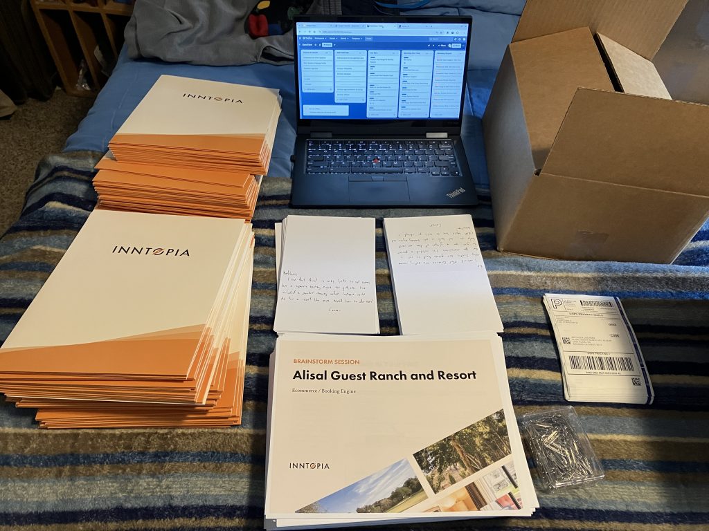 photo of getting our mailers ready